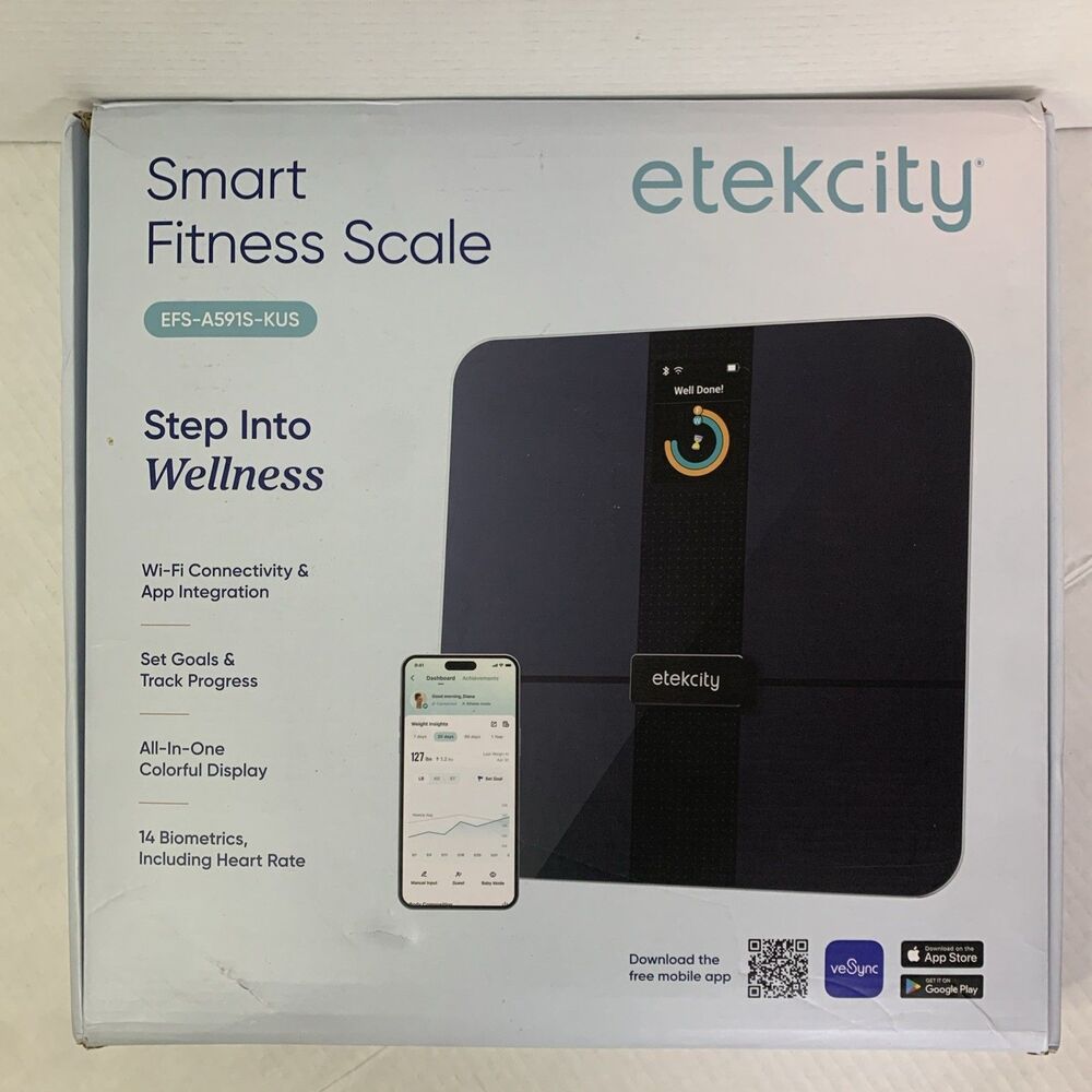 Etekcity Heart Rate Smart Fitness Scale ESF-A591S-KUS